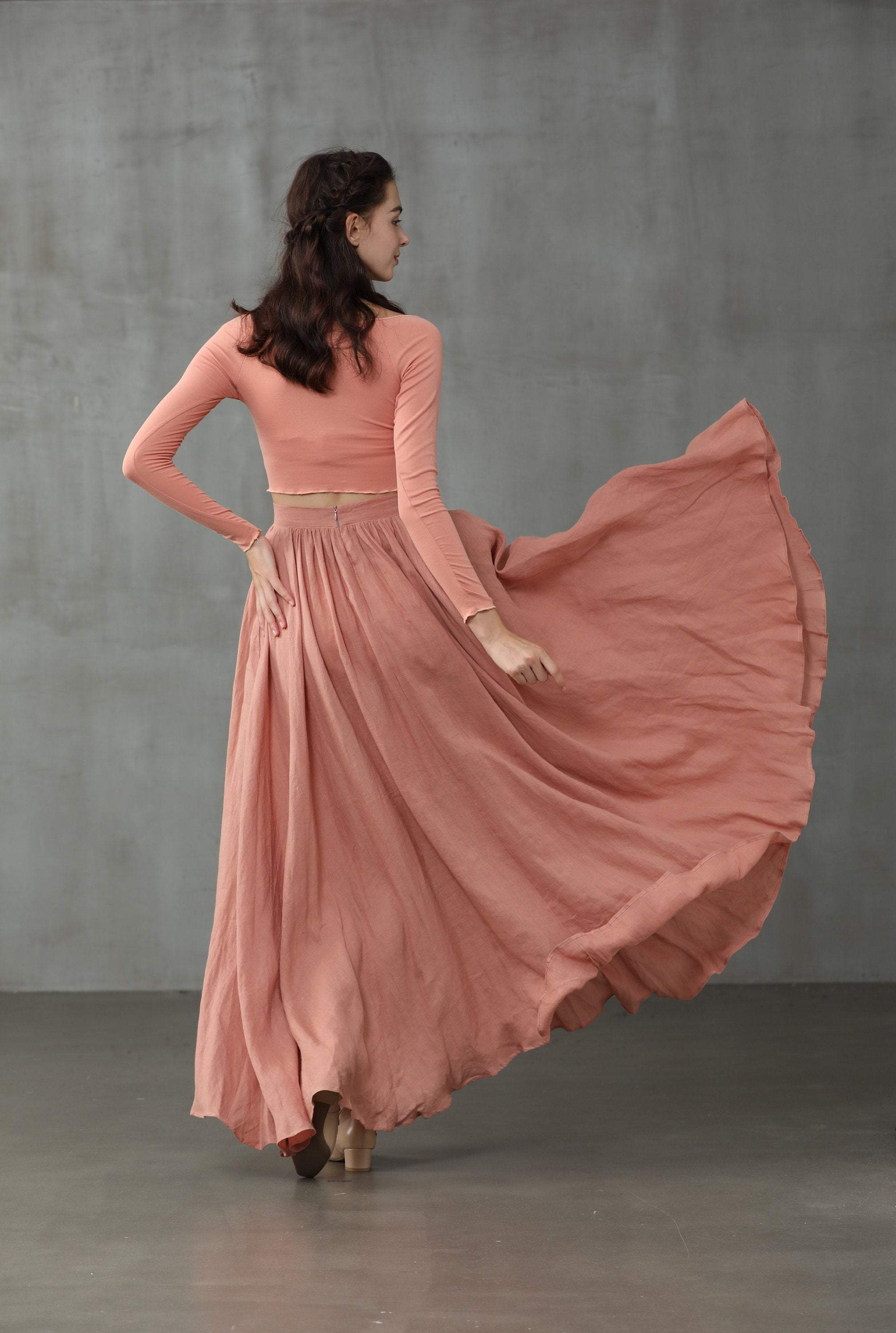 Poppy 23  | Ivory linen fairy skirt - Image 9