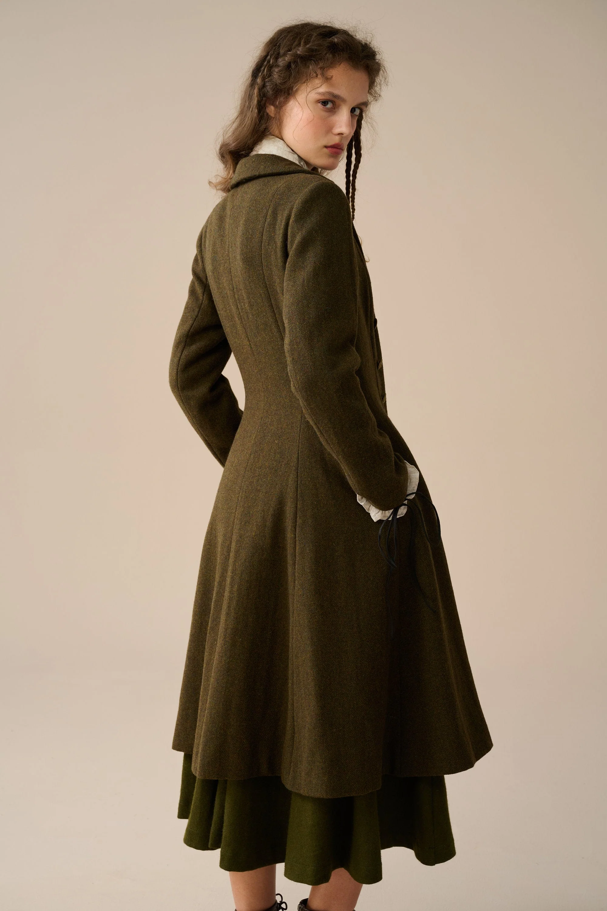 Doreen 15 |Vest-Layered 100% Wool Coat - Image 9