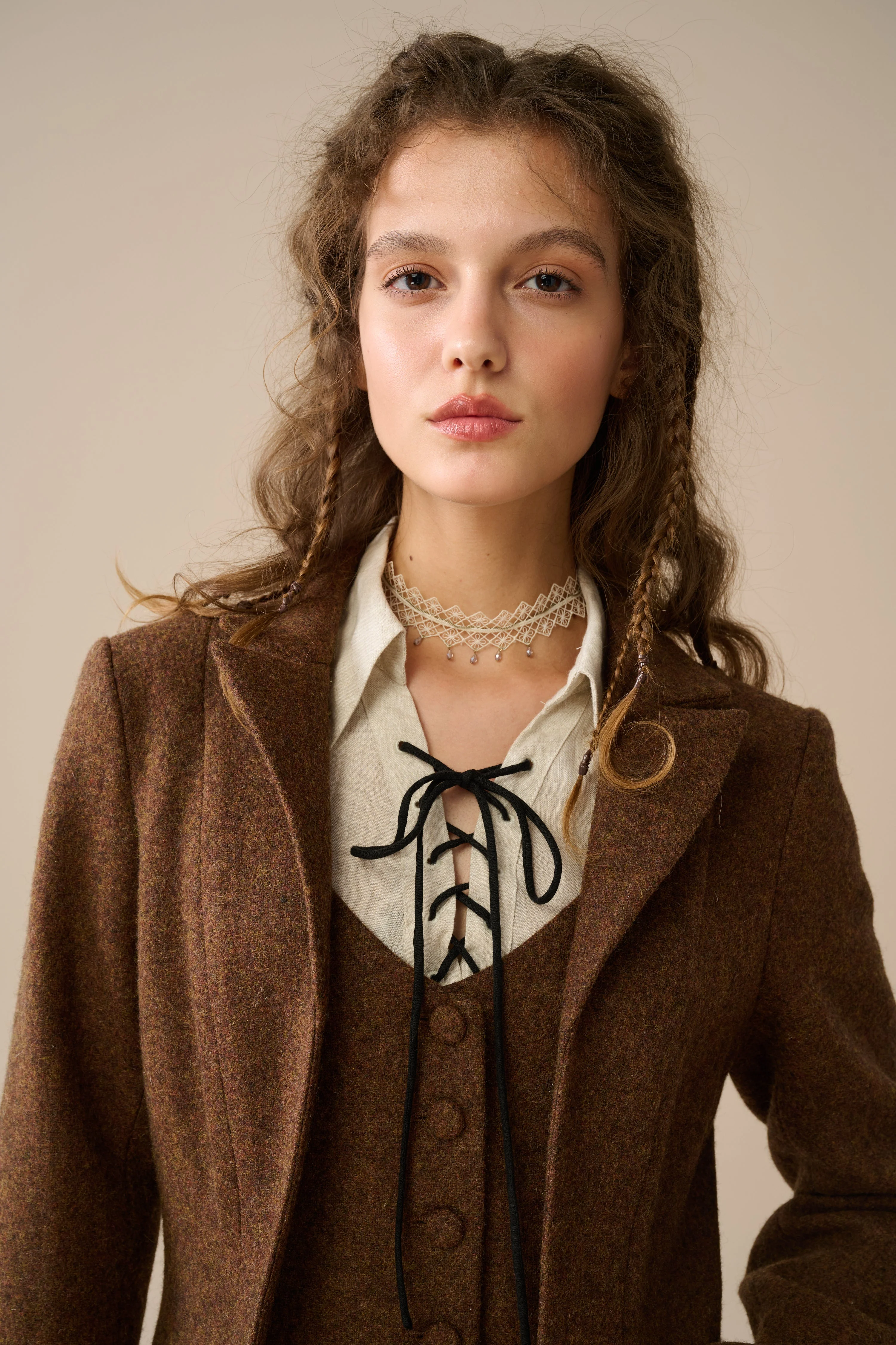 Doreen 15 |Vest-Layered 100% Wool Coat - Image 15