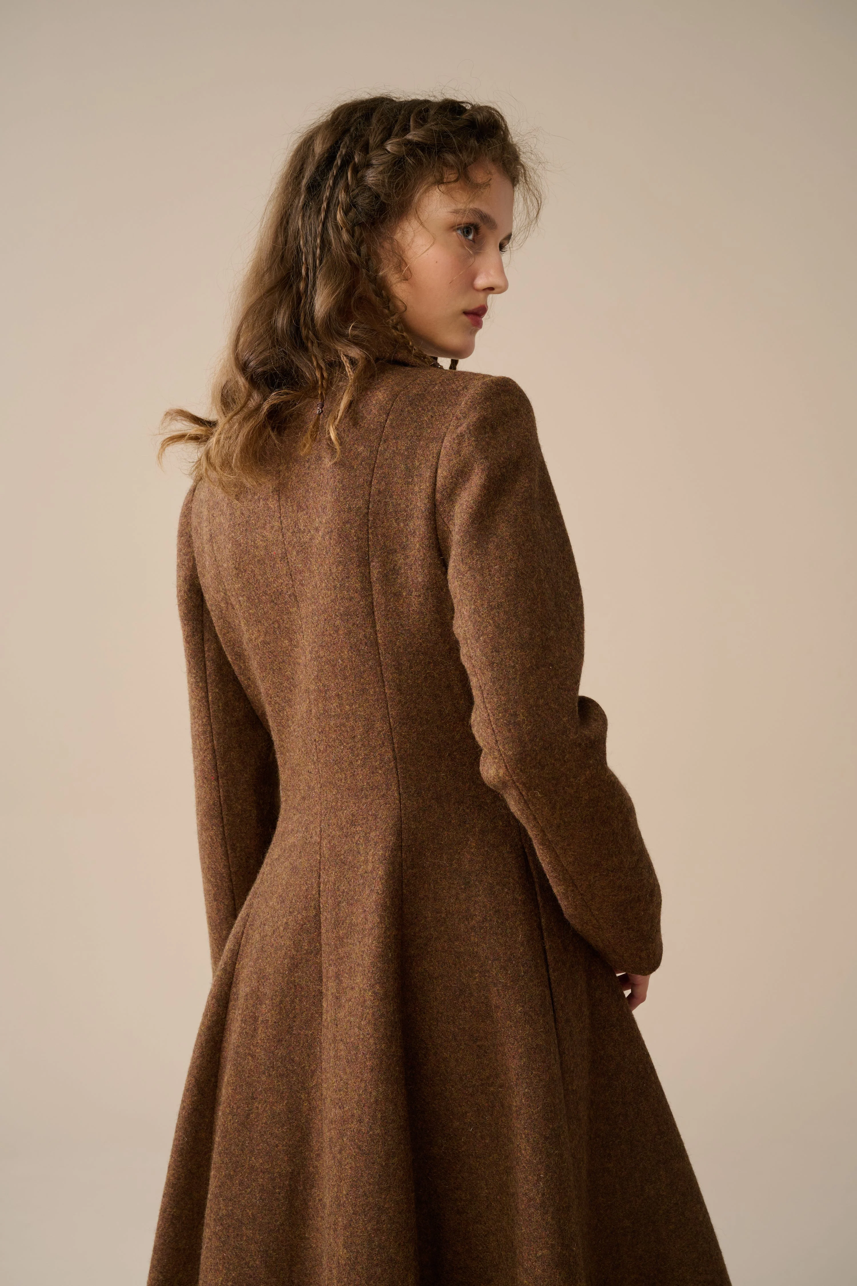 Doreen 15 |Vest-Layered 100% Wool Coat - Image 17