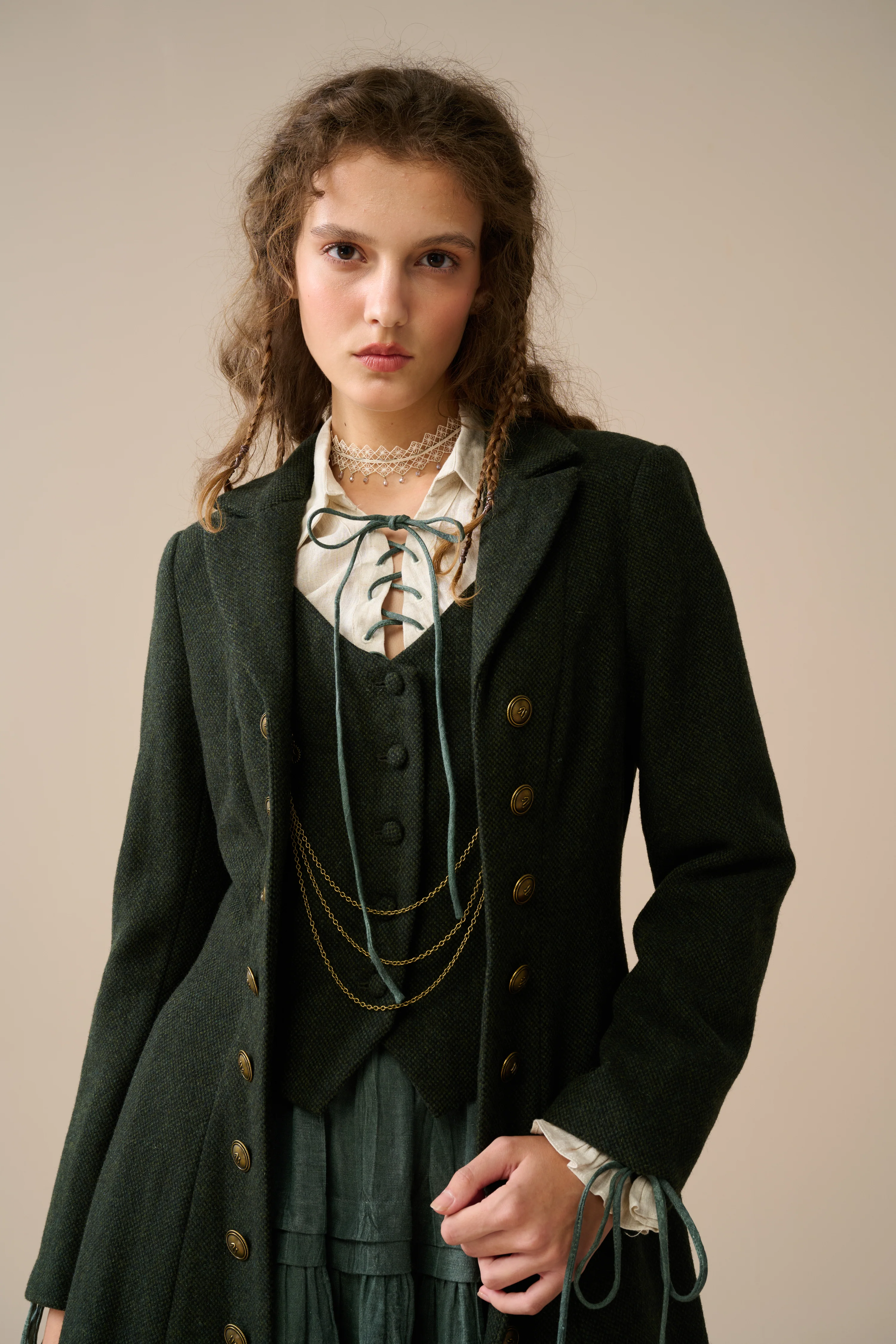 Doreen 15 |Vest-Layered 100% Wool Coat - Image 25