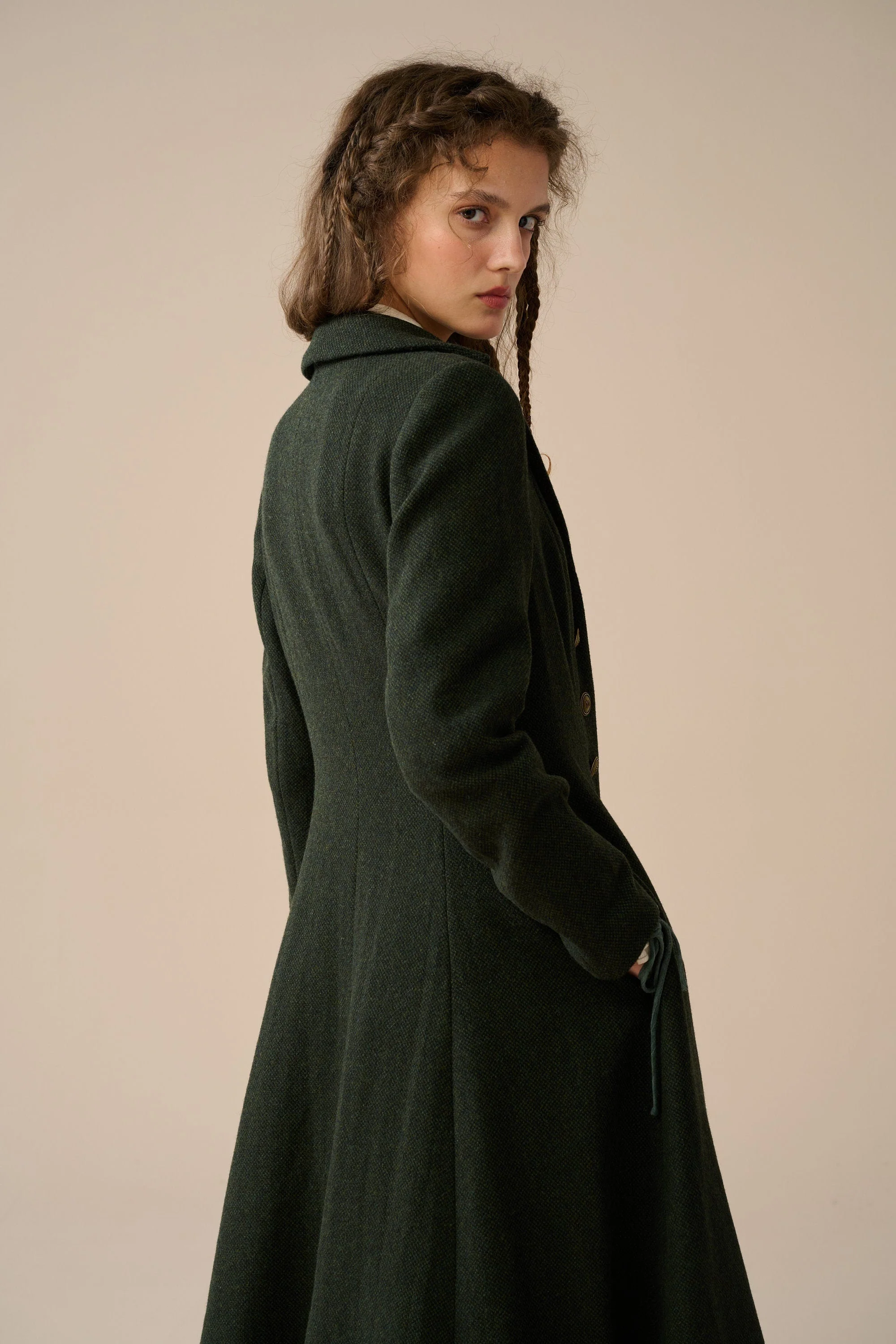 Doreen 15 |Vest-Layered 100% Wool Coat - Image 13