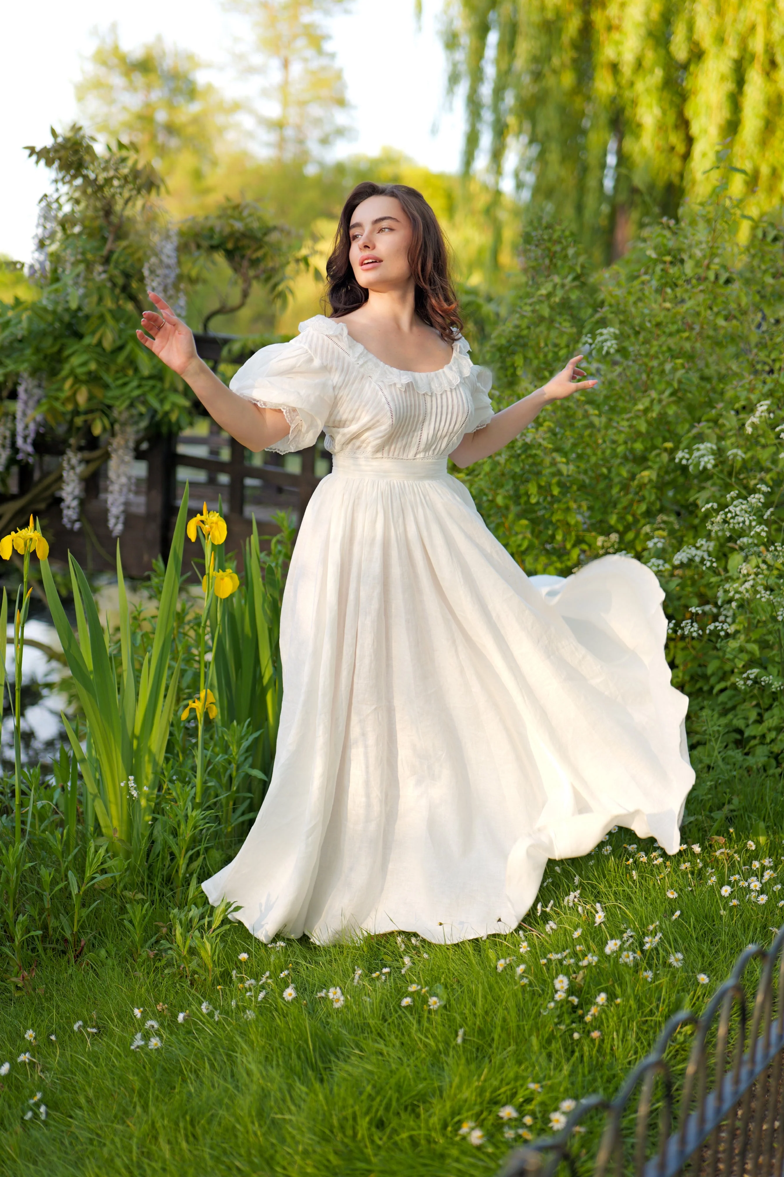 Poppy 23 | Nude linen skirt - Image 2